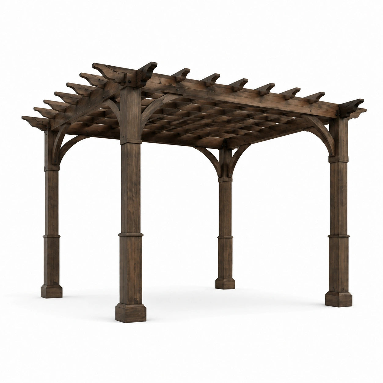 Pérgola de Madera Marrón 300x300x240 cm