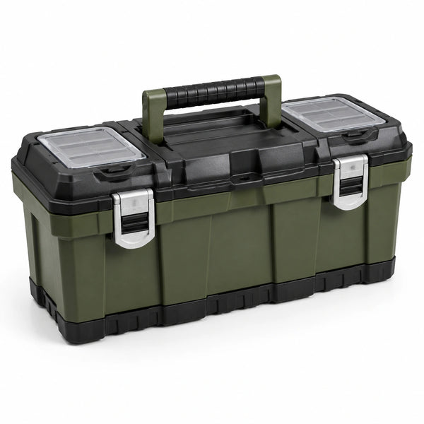 Caja de herramientas de plástico con compartimentos 50x25x25 cm
