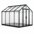 Invernadero de aluminio y vidrio templado transparente 250x300x250 cm