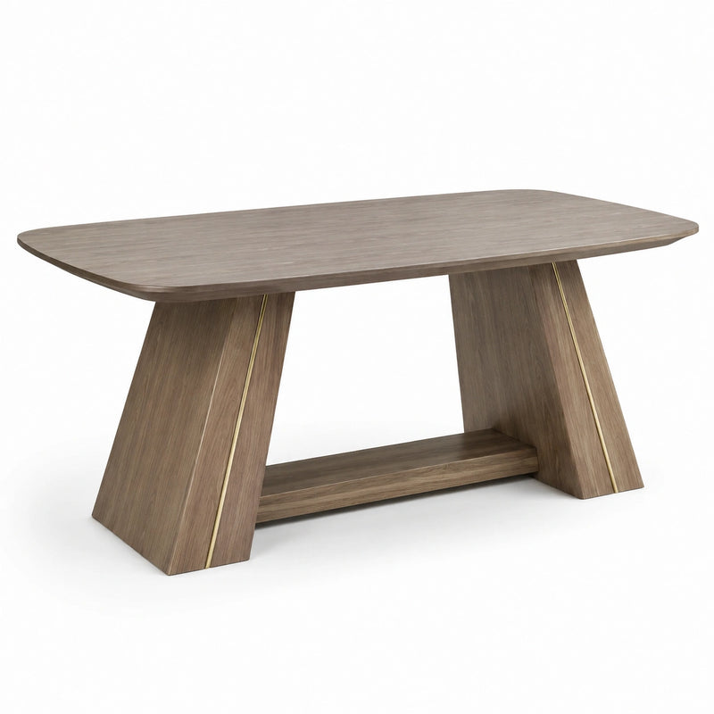 Mesa rectangular de madera marrón 150x80x75 cm